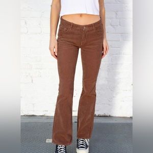 Brandy Melville, Darlene Brown corduroy pant ,low rise, flare leg NWT 5 pocket